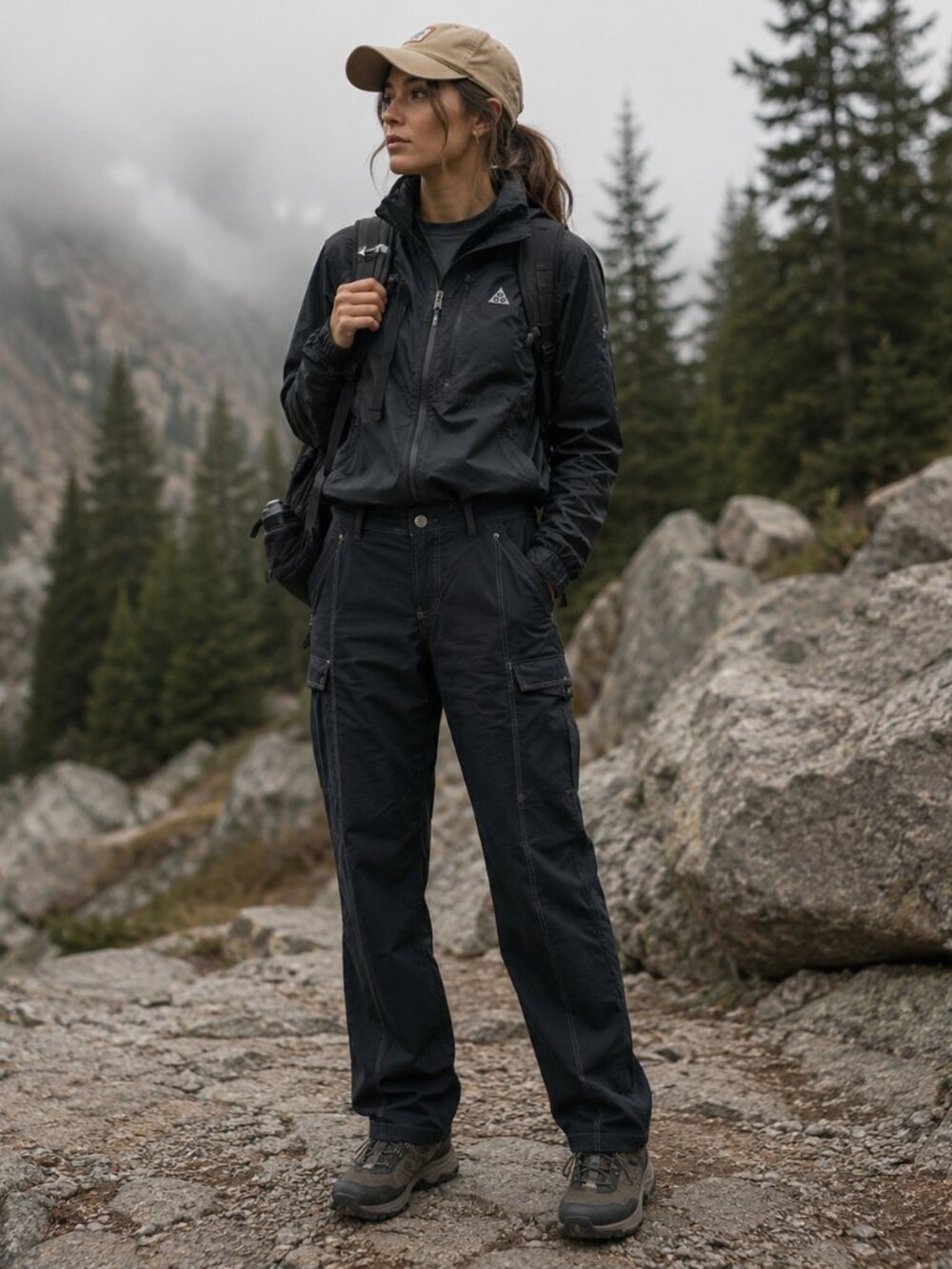 KUHL Destroyr Pants Black Womens 10R Hiking Stretch DWR Utility Gorpcore